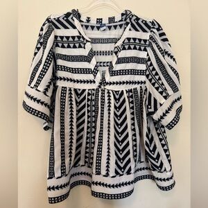 Old Navy Black and White Patterned Top